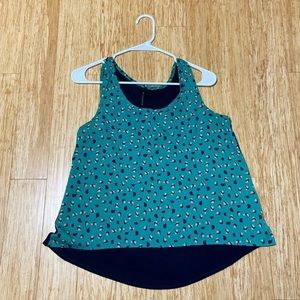 bjewel bird pattern tank top